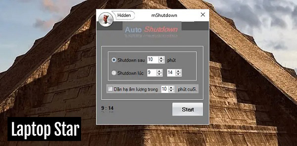 Phần mềm tắt máy tính tự động mShutdown