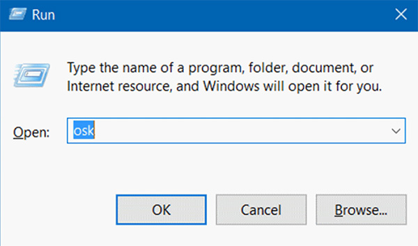 Mở cửa sổ RUN bằng phím Windows + R 